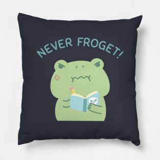 Angry Frog Never Froget Revenge Book Pillow