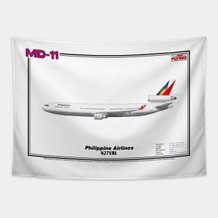 McDonnell Douglas MD-11 - Philippine Airlines (Art Print) Tapestry