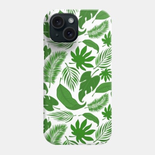 Green leaf pattern Phone Case