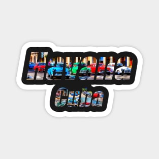 Cars Of Havana, Cuba, Text Magnet