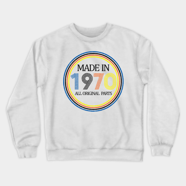50th Birthday Gift T-Shirt Vintage 1970 Original Parts Retro Birthday