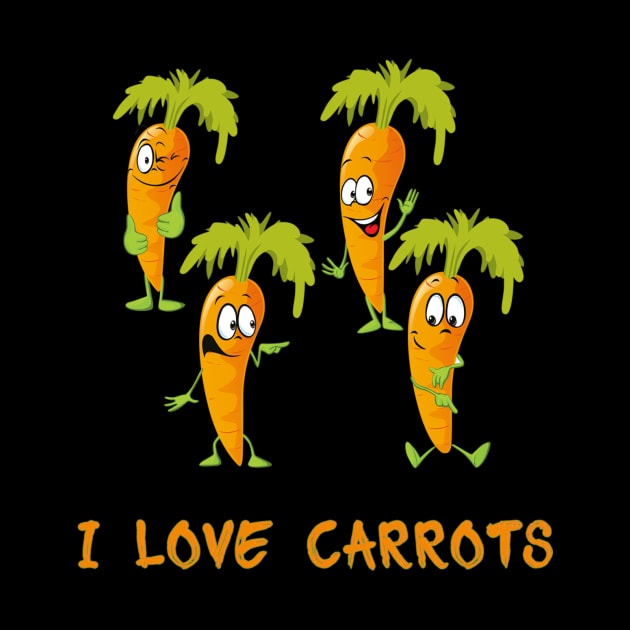 I love carrots, funny vegetables design, gift idea by Stell_a