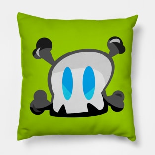 blue bonehead Pillow