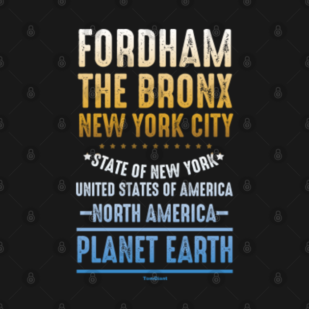 Discover Fordham The Bronx New York City USA America Gift - Fordham - T-Shirt