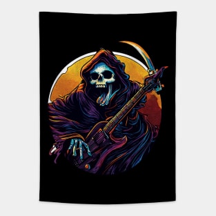 Rock and roll spooky grim reaper Tapestry