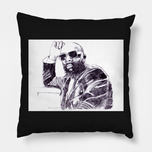 Isaac Hayes Pillow by Keithhenrybrown