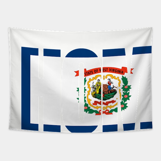 West Virginia Home - State Flag Tapestry by DonDota