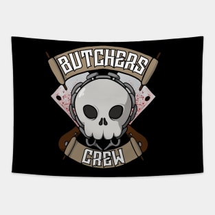 Butchers crew Jolly Roger pirate flag Tapestry