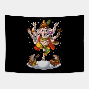 Hindu Elephant Deity Ganesha Tapestry