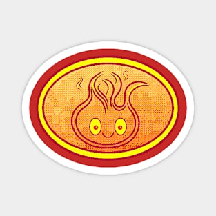 Smiling Flame Slime Logo 2 - Stitched Magnet