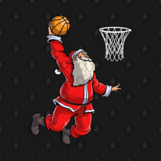 Basketball Santa Slam Dunk Christmas Xmas Ball Sport Shirt Basketball