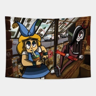 Odd Artist Snack Break Tapestry