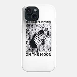 The first footprints on the Moon white vintage Classic T-Shirt Phone Case