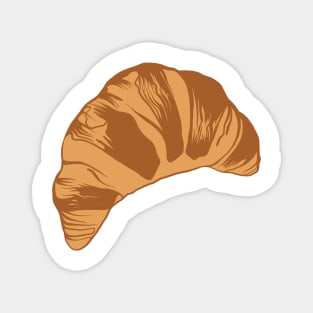 Flaky Croissant Illustration Magnet