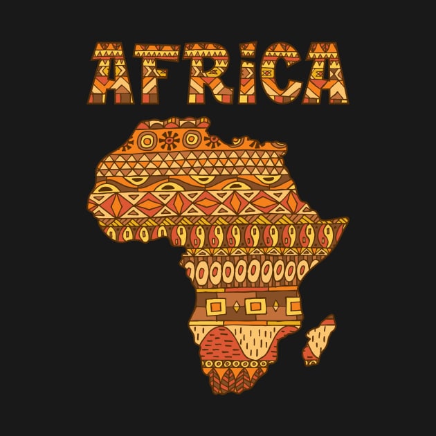 Africa Map Pattern by Malchev