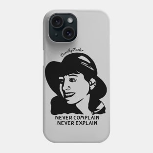 Dorothy Parker Portrait and Quote Phone Case