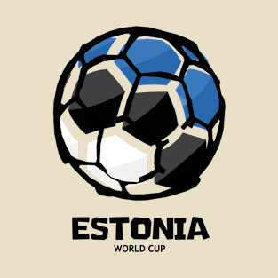 Estonia Football Country Flag T-Shirt