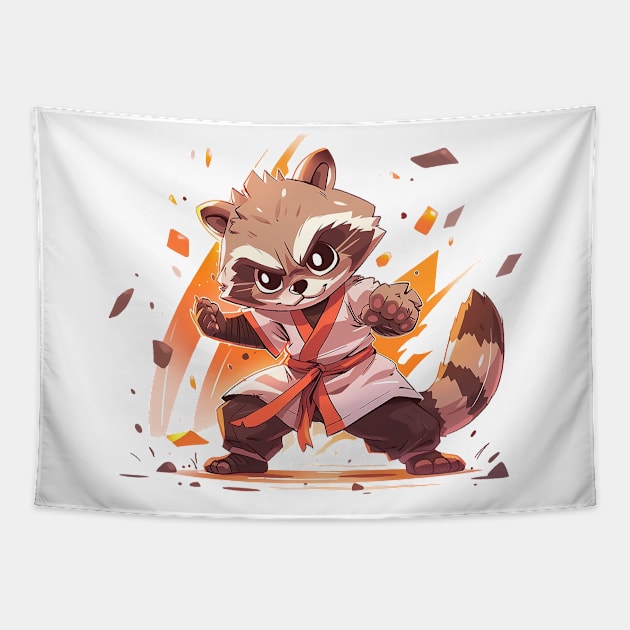 raccoon Tapestry by piratesnow