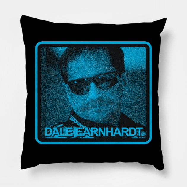 Dale Earnhardt DE aesthetic turquoise blue color Pillow by JakQueApparels