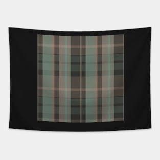 Dark Academia Aesthetic Conall 2 Hand Drawn Textured Plaid Pattern Tapestry