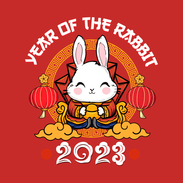 Year of the Rabbit 2023 Cute Rabbit Chinese New Year 2023 by Jhon Towel