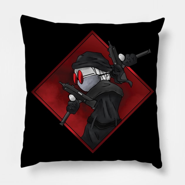 Madness combat Hank j wimbleton depredation art Pillow by Renovich