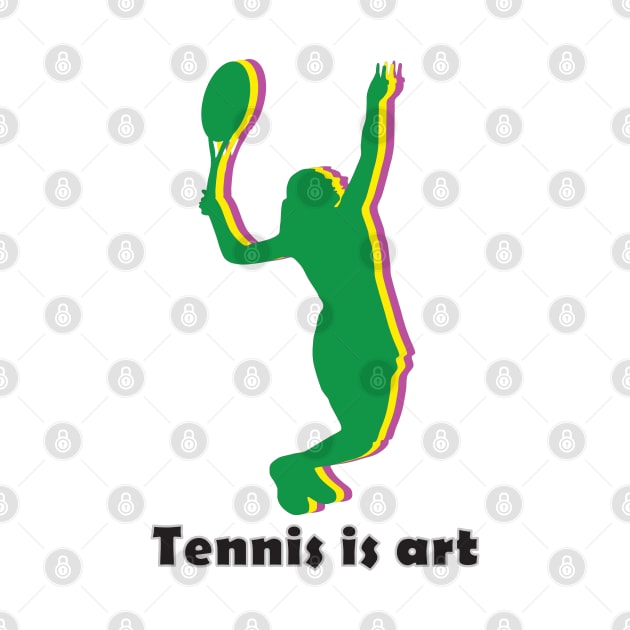 Silhouette of woman playing tennis by GiCapgraphics