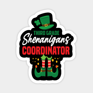 Third grade shenanigans coordinator St patricks day teacher gift Magnet