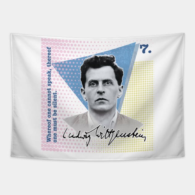 Philosophy. Ludwig Wittgenstein Tapestry by nerd-studios