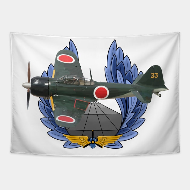 A6M Zero Tapestry by sibosssr