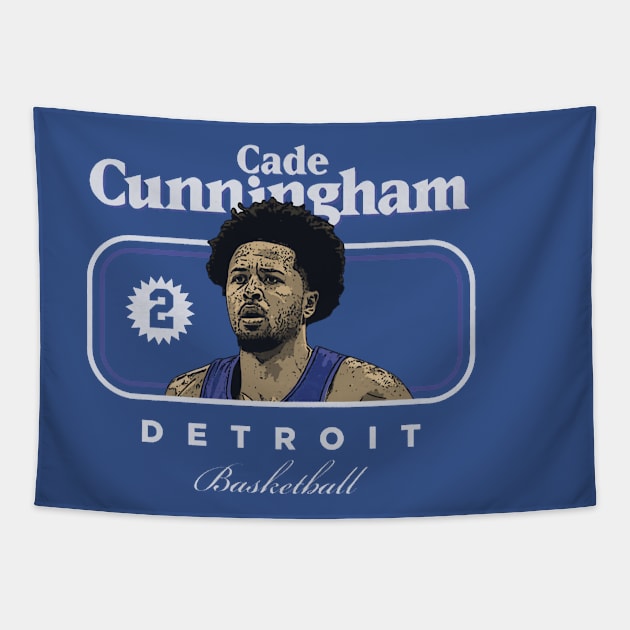 Cade Cunningham Detroit Cover Tapestry by ClarityMacaws