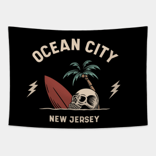 Vintage Surfing Ocean City, New Jersey Tapestry