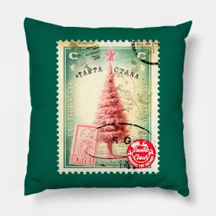 christmas tree stamp Pillow