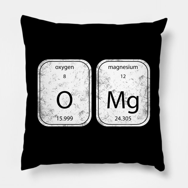 Oh My God Periodic Table Oxygen Magnesium Pillow by Scar