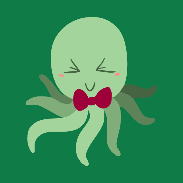 Bowtie Green Octopus by saradaboru