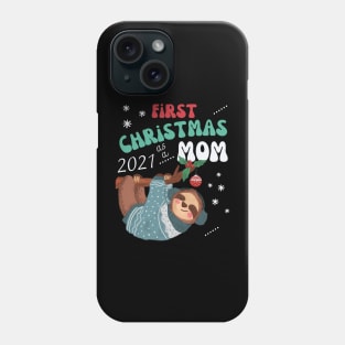 first christmas as a mom cute baby announcement design Phone Case