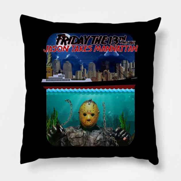 Jason Takes Manhattan Pillow by red-leaf