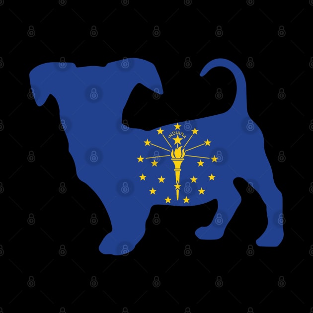 Chiweenie Dog Lover Indiana Flag by ryanjaycruz