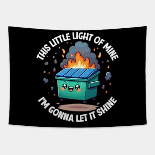 Funny Dumpster Fire Anxiety Humor Mental Health Tapestry
