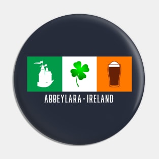 Abbeylara Ireland, Gaelic - Irish Flag Pin