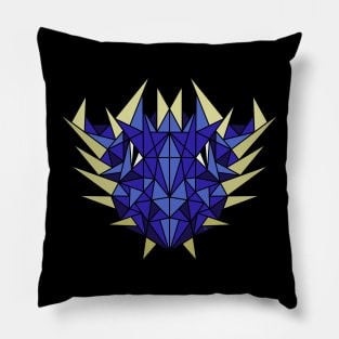 Blue Dragon - Geometric Abstract Pillow