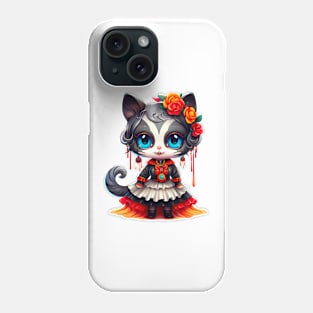 Dia de los Muertos Cat #6 Phone Case