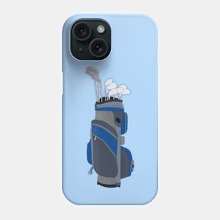 Blue and Gray Golf Bag Phone Case