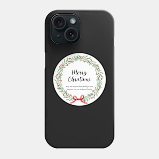 Merry Christmas Round Sticker 02 Phone Case