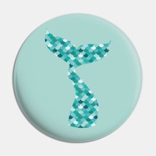 Aqua Mermaid Scales Pin