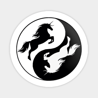 Yin Yang Unicorn Magnet