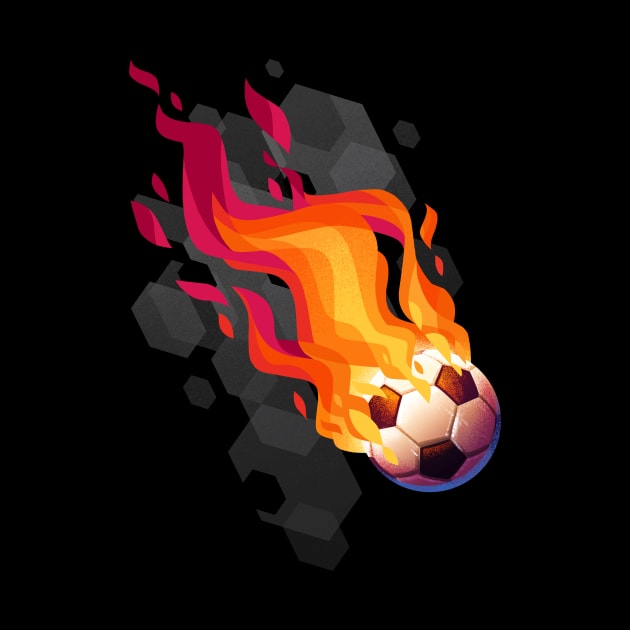 Flaming Football by Waynem