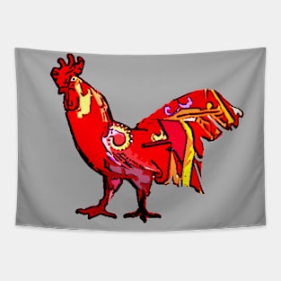 Colorful Rooster Tapestry