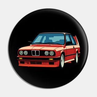 Red BMW E30 M3 Pin