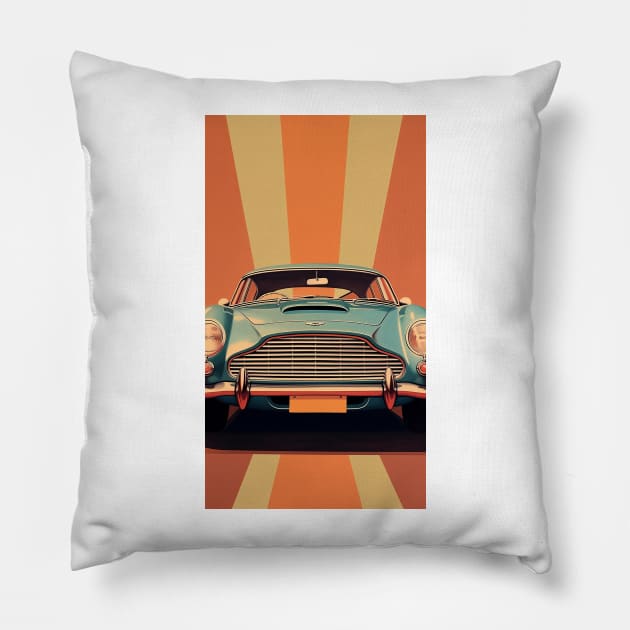 Vintage Aston Martin Pillow by Kid Relic